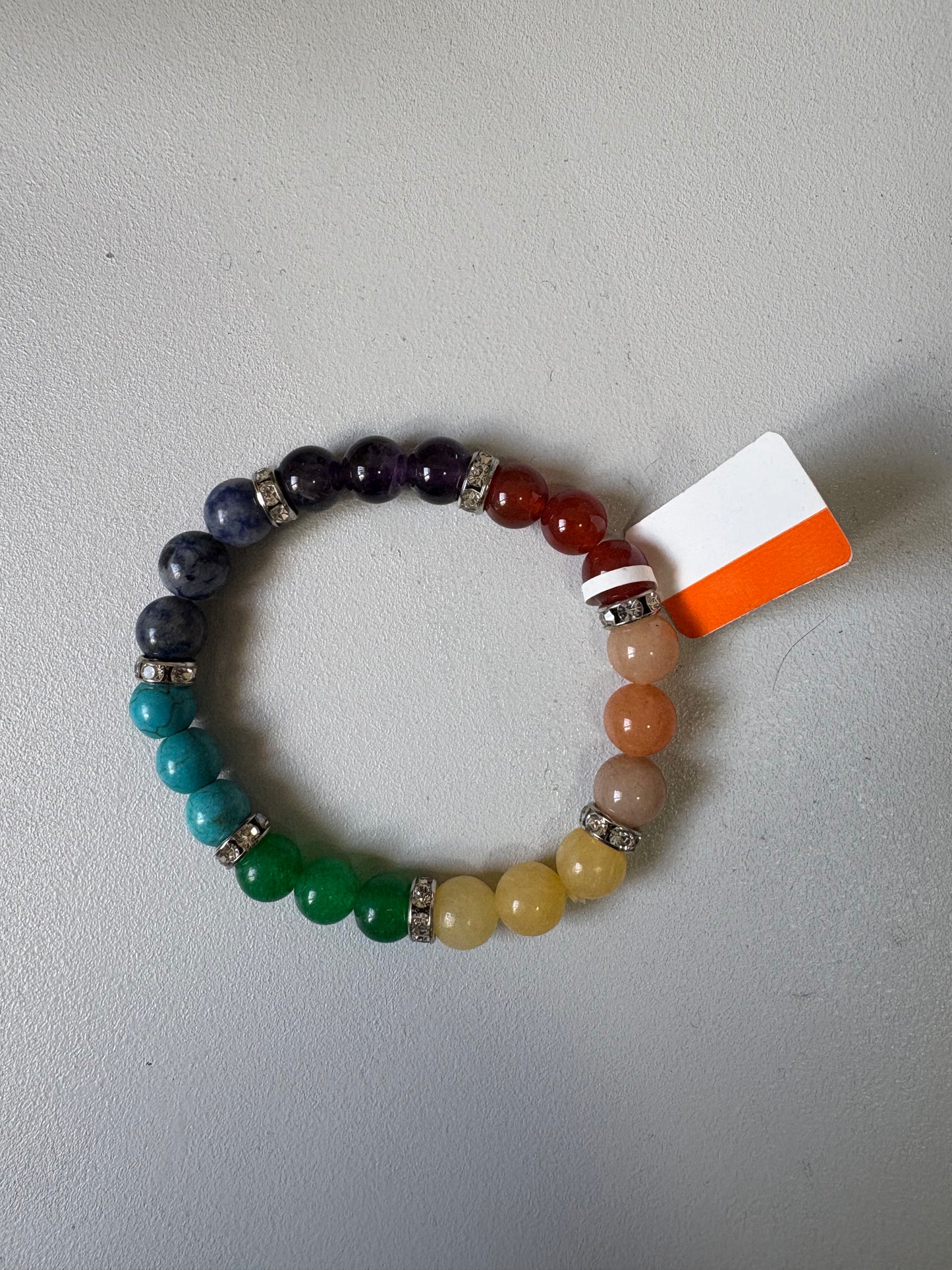Bracelet 7 Chakras 3 mix perles 8 mm