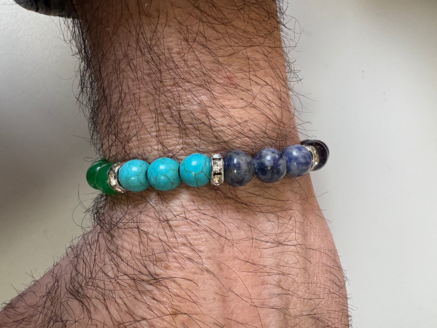 Bracelet 7 Chakras 3 mix perles 8 mm