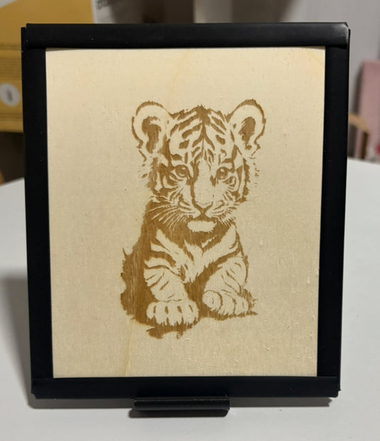 TABLEAU PETIT TIGRE GRAVÉ