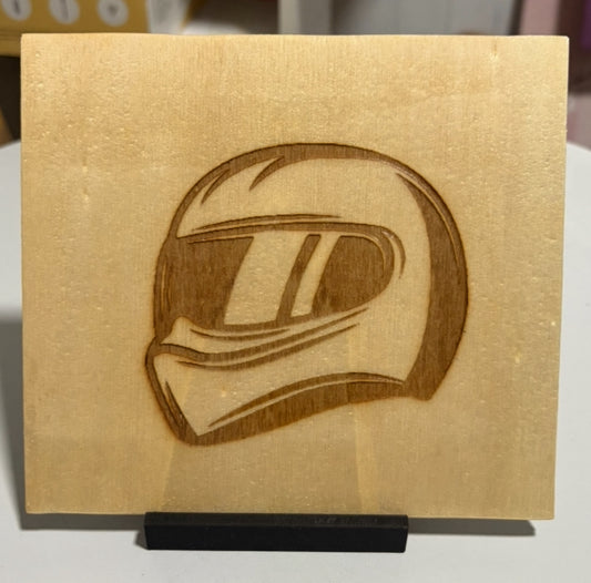 TABLEAU CASQUE DE MOTO GRAVÉ