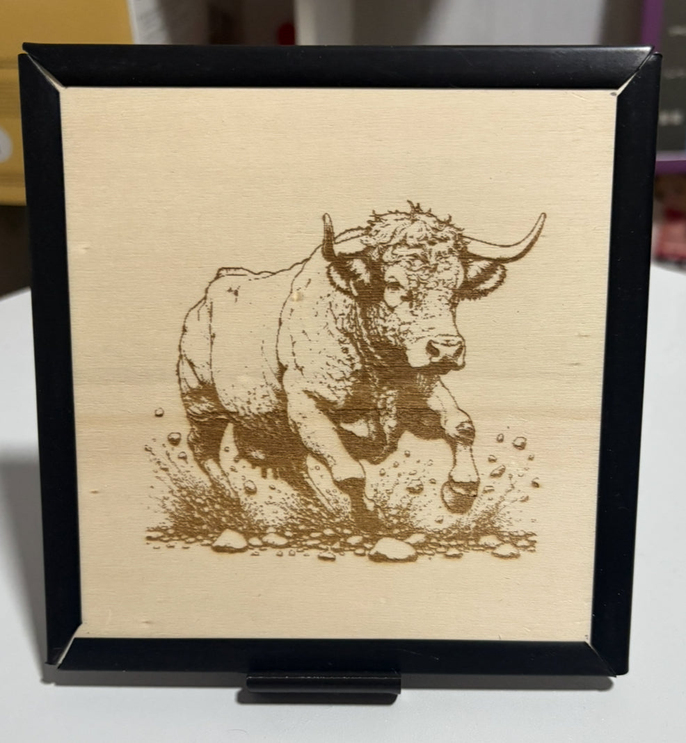 TABLEAU TAUREAU GRAVÉ