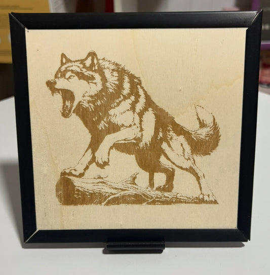 TABLEAU LOUP GRAVÉ