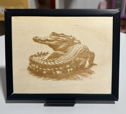 TABLEAU CROCODILE GRAVÉ
