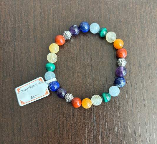 Bracelet 7 Chakras PREMIUM 1 Mix perles 8 mm