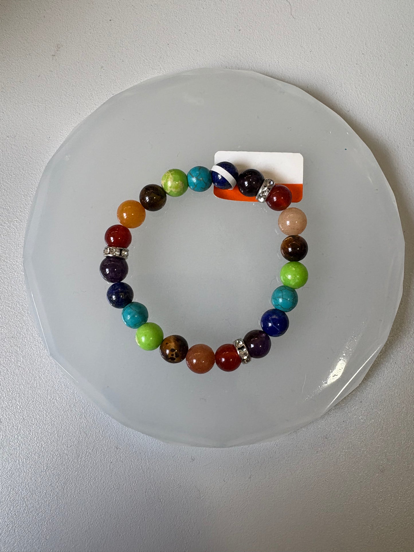 Bracelet 7 Chakras 1 mix perles 8 mm