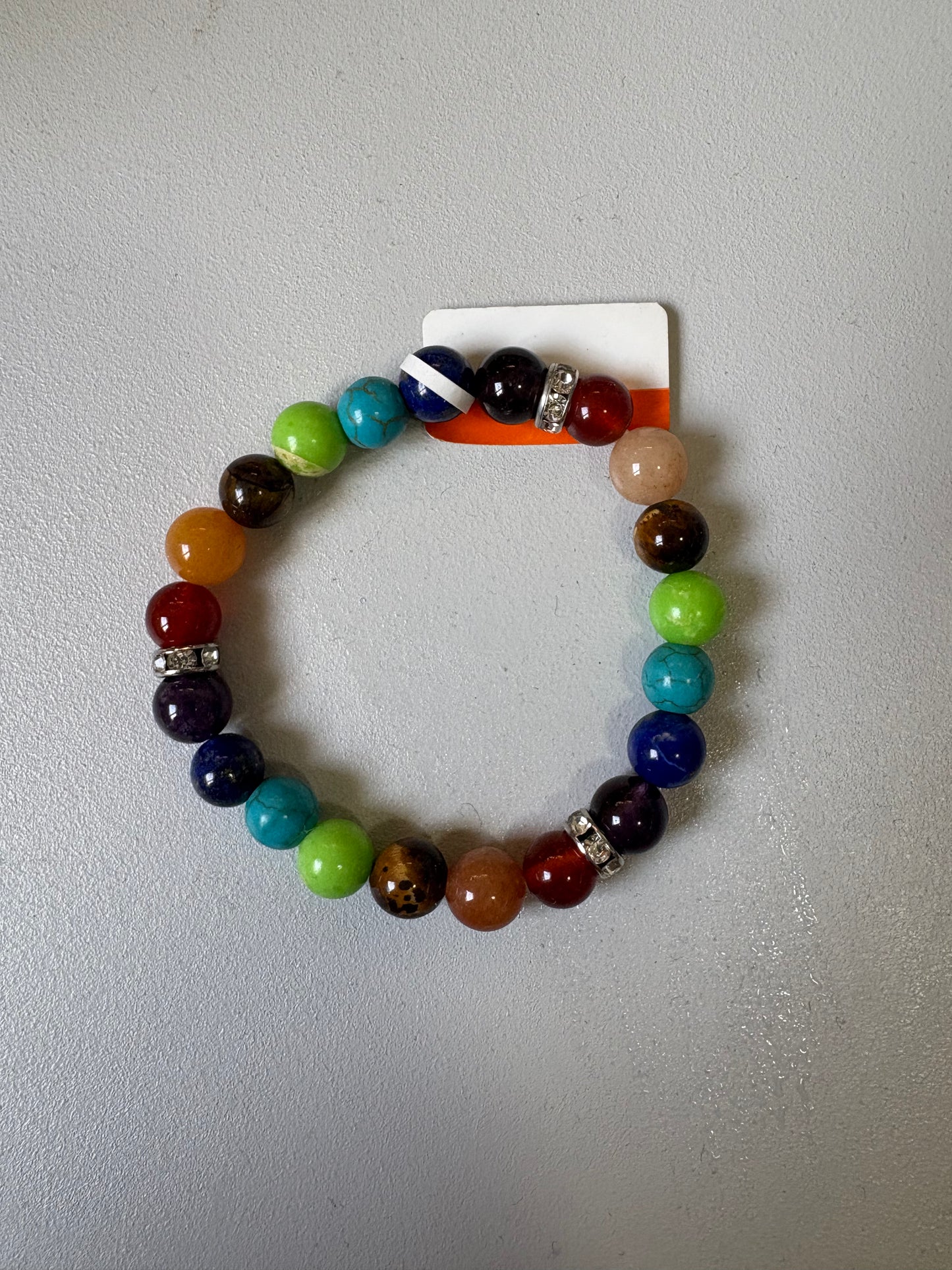 Bracelet 7 Chakras 1 mix perles 8 mm